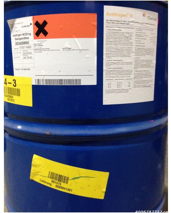 美国科莱恩防冻液Antifrogen N 进口 激光机专用防冻液 切割机乙二醇冷却液   25公斤小桶供应
